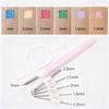 Stainless Steel Embroidery Punch Needle Set Including Adjustable 6 Head Ergonomic Handle Storage Case for Home