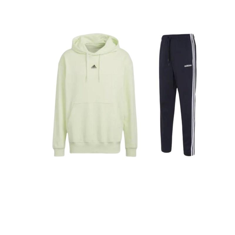 

Adidas Hooded Pullover Fashion Striped Drawstring Tracksuit Men Tracksuit DU0457+-HE4359 S