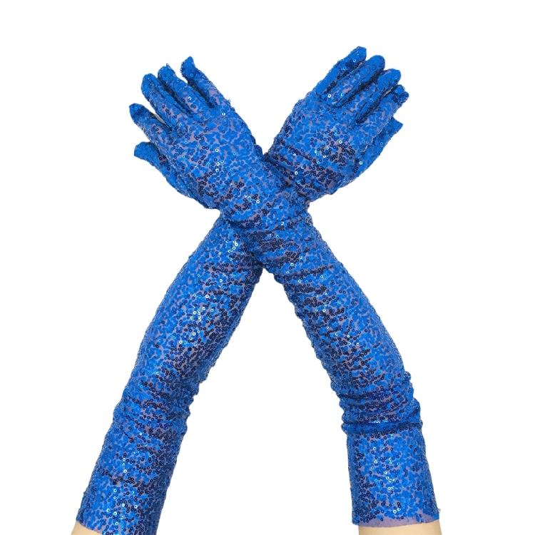 Stylish Sequined Gloves for Women Cosplay Party Gloves Nightclub Costume Gloves Formal Event Accessories Long Gloves