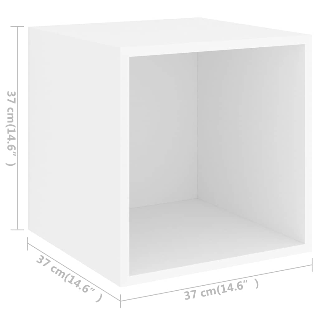 5-Cz. TV Cabinet Set, White, Particleboard