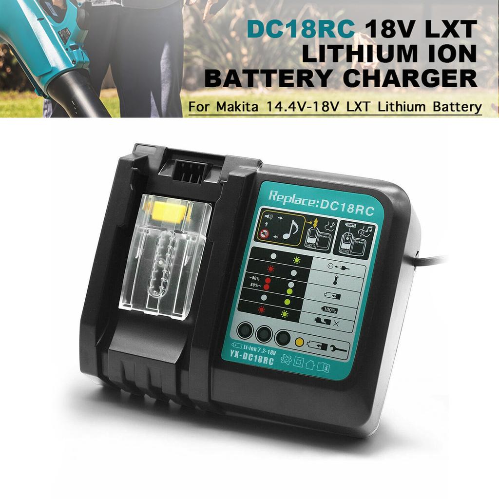 DC18RC Li-ion Battery 3A Charger for Makita 18V 14.4V BL1860B,BL1850B,BL1840,BL1830,BL1820,BL1415,BL1440 Power Tool Charger
