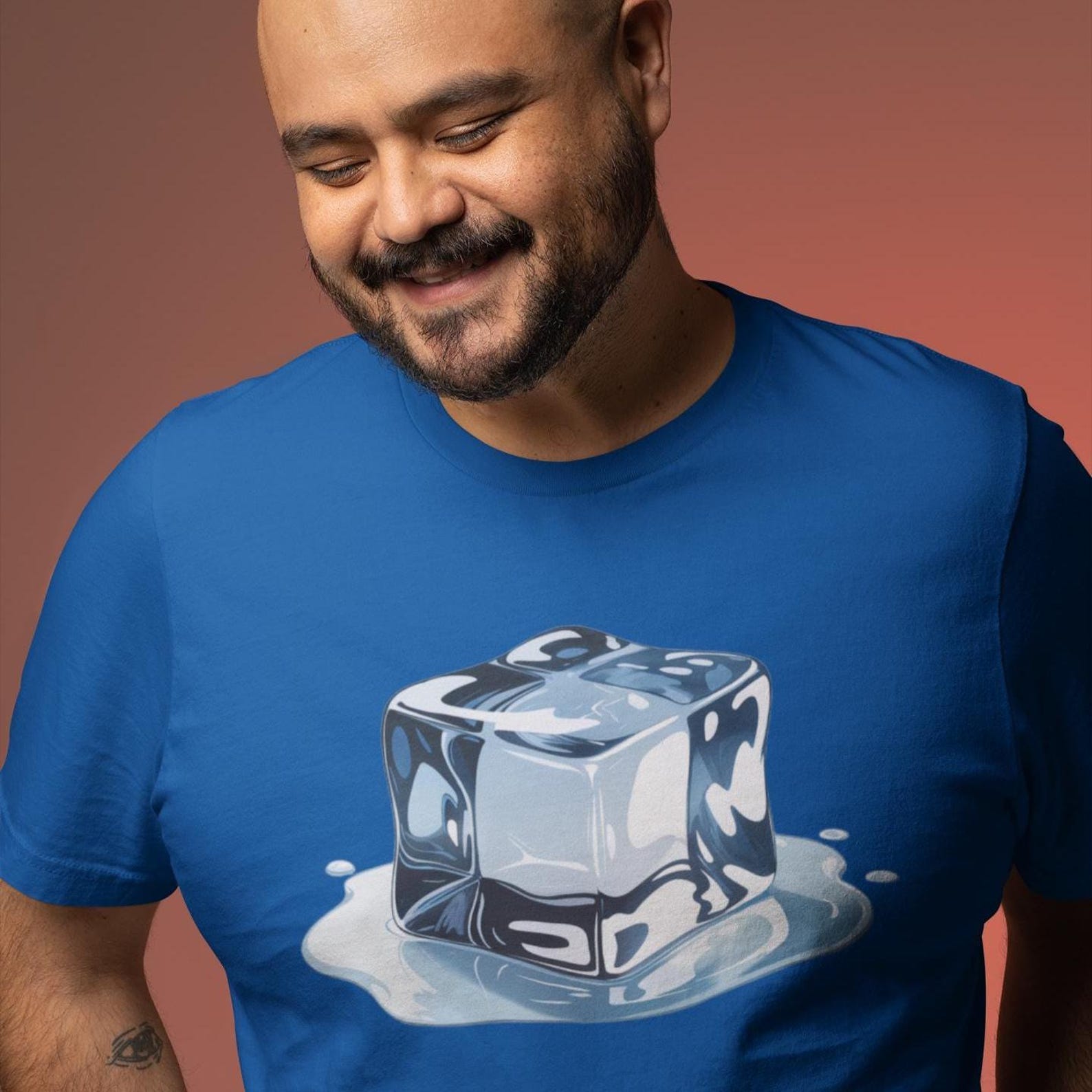 Anti-ICE Melting Cube Graphic T-Shirt: Unisex Cotton Tee XXXL