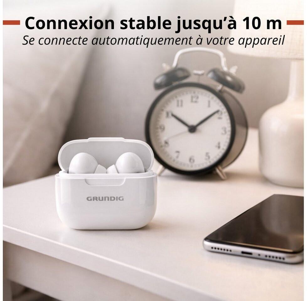 Fones de ouvido Grundig Bluetooth 230mAh com Ladecase branco