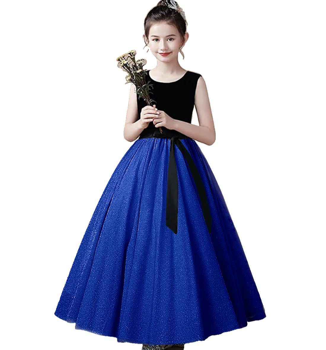 

Платье Платье для фортепианного концерта Детское платье для девочек Концертное свадебное платье Лента Элегантное Роскошное Формальное Элегантное Длинное платье Платье для юниоров [JETSO 4U] Детское