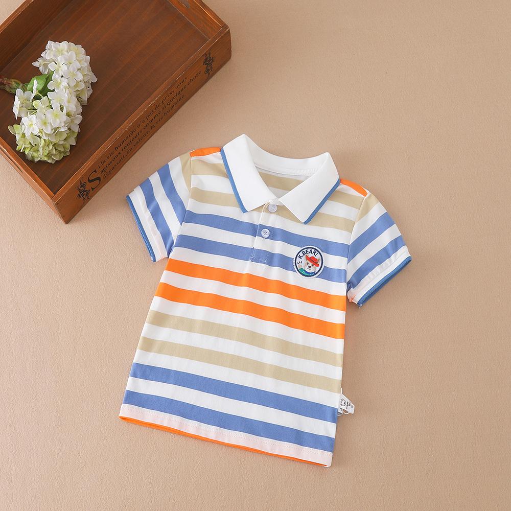 

Рубашки-поло для маленьких мальчиков, высококачественная летняя полосатая верхняя рубашка с короткими рукавами, одежда для детей от 2 до 6 лет, детские футболки с отложным воротником 130 оранжевый