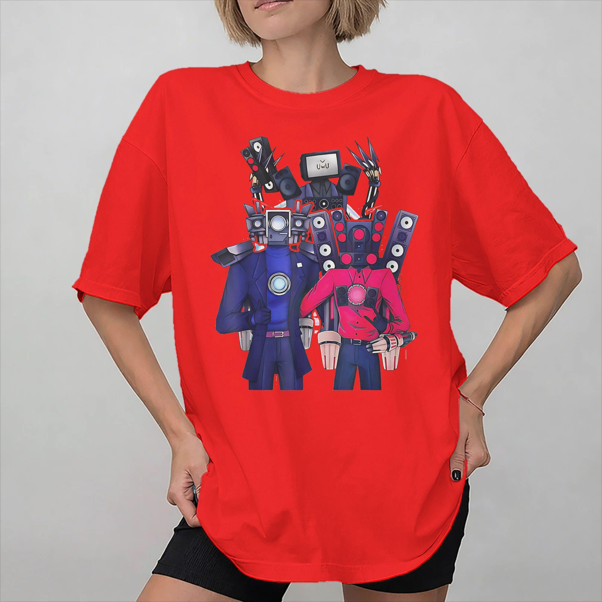 Titan SpeakerUnisex Skibidi Toilet Tee Shirt for Unisex Women Print T Shirts 100 Cotton Clothing S