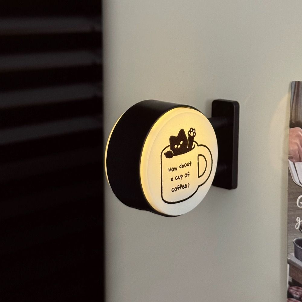 Atmosphère Créative Coin Café Panneau Lumineux Style Rétro Magnétique Décoration Aimant de Frigo Lumineux Tridimensionnel
