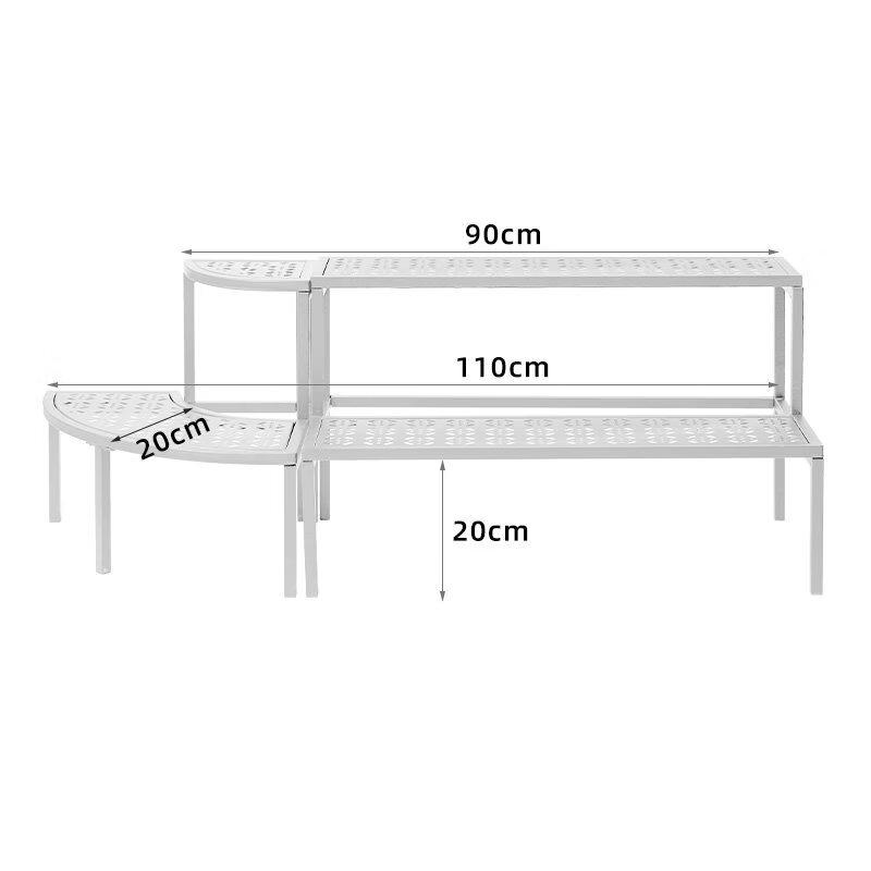 Multi-Tier Iron Balcony Flower Stand