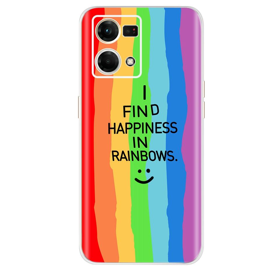 For Oppo F21 Pro 4G Case Oppo Reno7 CPH2363 Colorful Painted Cover Soft Silicone Case For Oppo Reno7 Reno 7 F21 Pro Fundas Coque