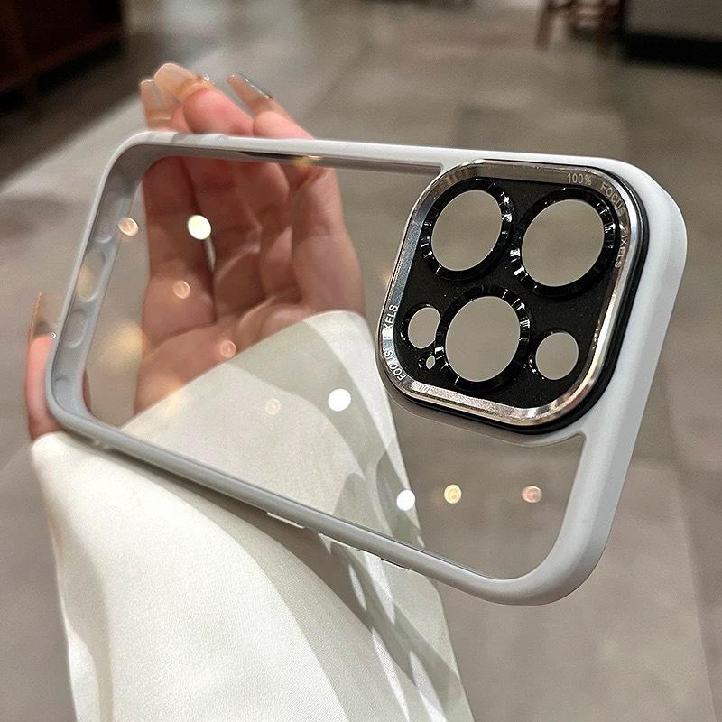 Estuche Metálico Premium para Lente para iPhone 17 Pro Max - Transparente, Funda Protectora de Cobertura Total para Apple 16
