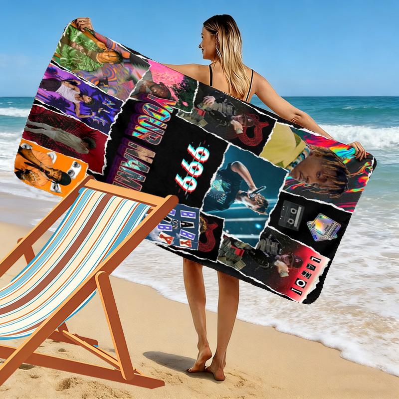 Name Custom 999 rapper Print Beach Towel, Large Soft Quick Dry Towel for Beach Camping Swimming