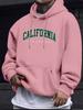 Men's California Los Angeles Print Hoodie Casual Long Sleeve Pullover Hooded Sweatshirt Streetwear Loose Fit Male Hip Hop Tops