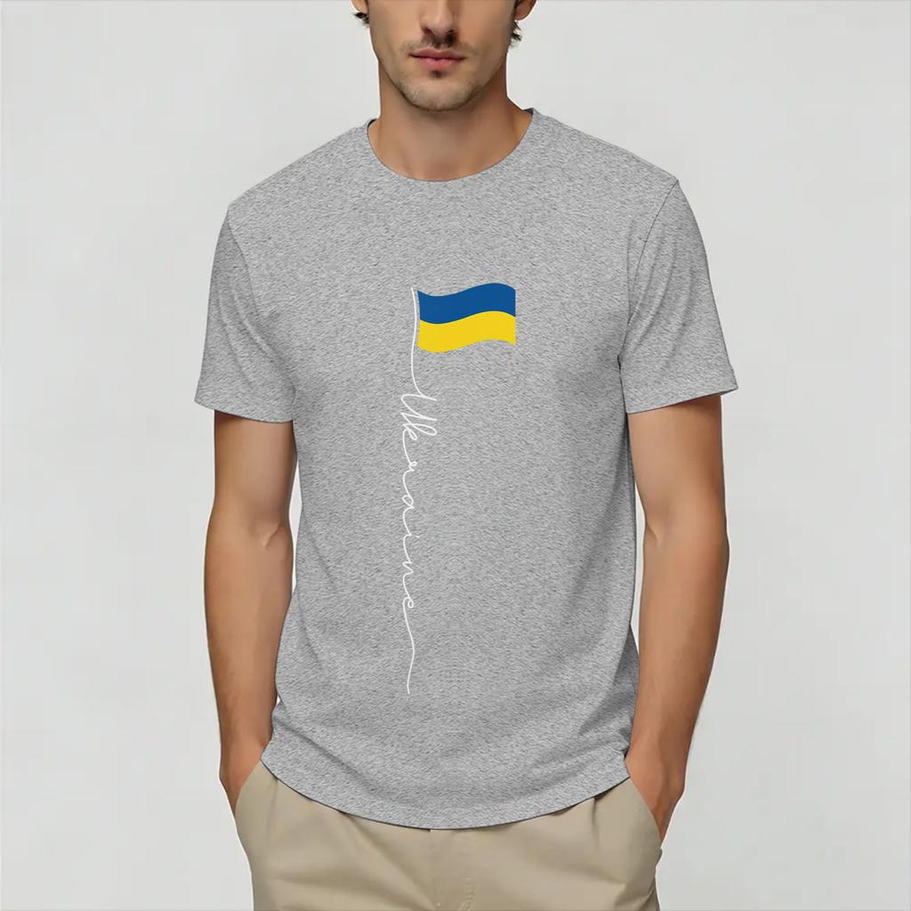 Unisex TShirts Ukraine Ukrainian Flag Vintage Cotton Tees Short Sleeve T Shirts O Neck Clothing Unique