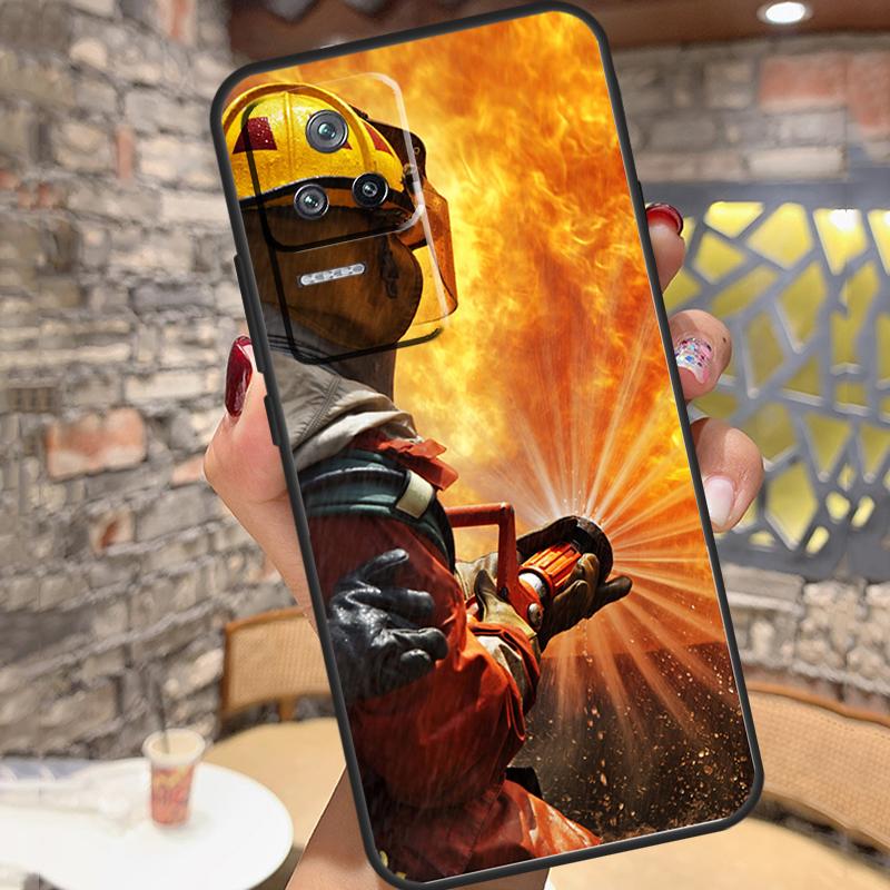 Firefighter Heroes Fireman Case For Xiaomi 13 14 15 Ultra 11T 12T 13T 14T Pro POCO X7 Pro X3 X5 X6 M6 F5 F6 Pro Cover