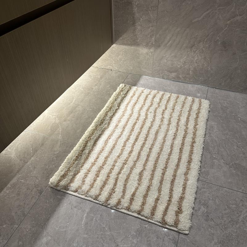 Tappetino da Bagno a Strisce Minimalista Coreano, per Doccia, Bagno, Assorbente Antiscivolo, Decorazione per la Casa