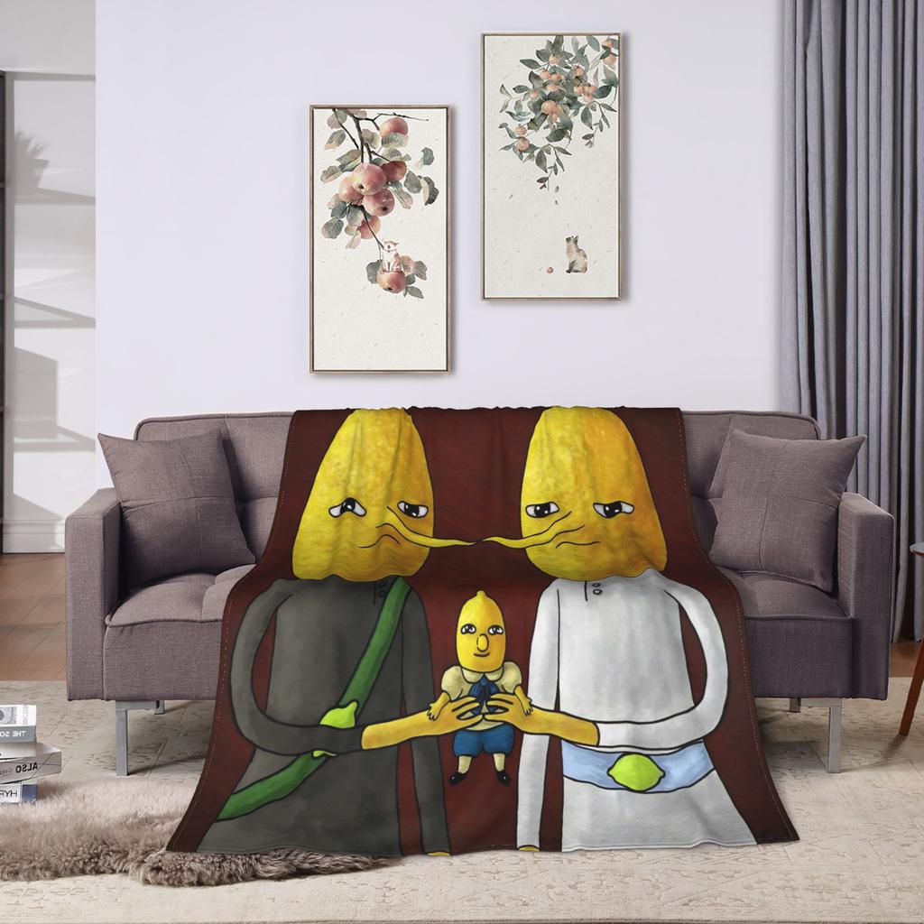 Lemongrab Unakzeptabel Flanelldecke Frühling Warm Weich Überwurfdecke für Kinder Erwachsene Heimdekoration Grafische Tagesdecke Sofabettbezug