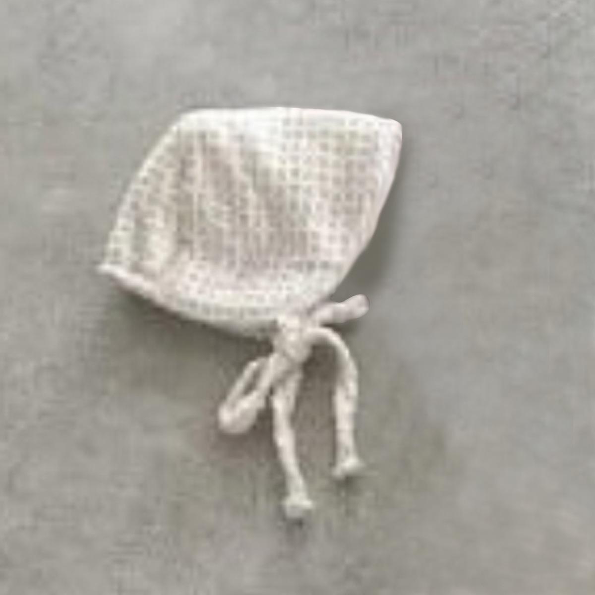 Унисекс Детский стеганый зимний комбинезон - Хлопковый комбинезон с вафельной вязкой Beige Hat