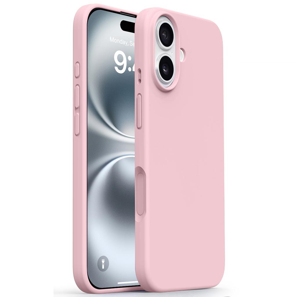 Voor iPhone 17 Hoes Zachte Microfiber Voering Vloeibare Siliconen+PC Telefoonhoes