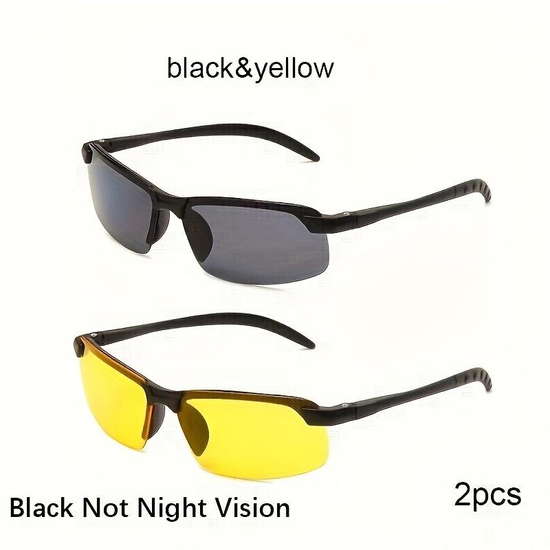Half-Frame Night Vision Decorative Glasses for Men and Women Stylish Eyewear for And Night Driving