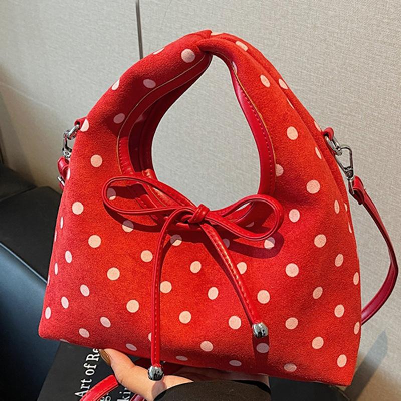 Hochwertige Nischen-Tasche Damen Herbst Neue Mode Schulter-Umhängetasche Tragbare Knödeltasche