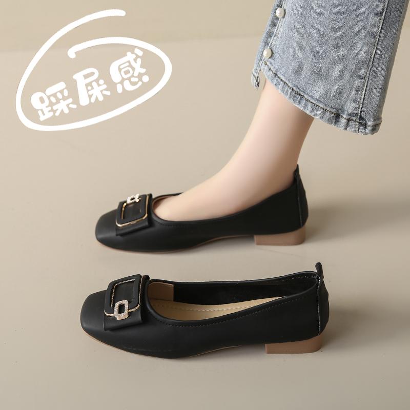 New spring and autumn shallow single shoes with skirt soft soles, pregnant women are not tired of Doudou shoes
