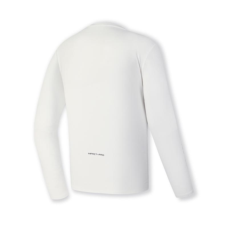 Fila Versatile Comfortable Half-Zip Long Sleeve T-Shirt Men Tops Starlight-White A11M513217FWT