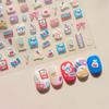 tomoni 3D Embossed Cute Graffiti Nail Art Stickers - Bestselling Japanese Stationery Accessory