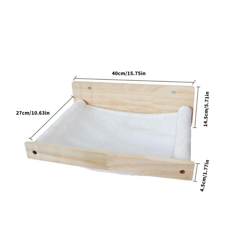Stable Wood Wall Mounted Cats Perches for Active Cats Easyly Mount Secure Resting Bed Stability Support