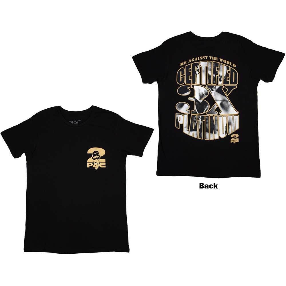 Tupac Platinum T-Shirt Black New Unisex T-Shirt XXXXL