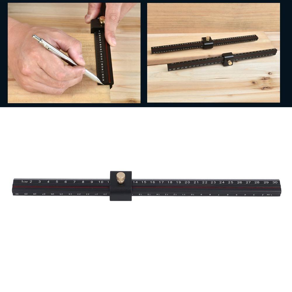 Clear Accurate Scales Sliding Ruler Adjustable Angle T Square Ruler L Shaped Ruler  For Carpenter