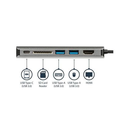 Multiport Adapter - StarTech.Com - DKT30CSDHPD3 - HDMI 4K - USB Power Delivery 3.0 - 5 Ports