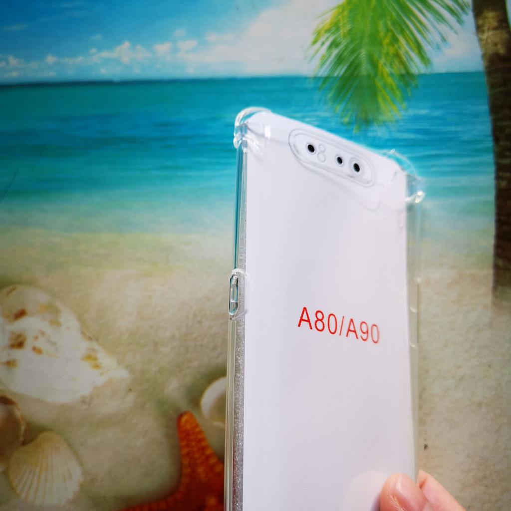 Průhledné TPU pouzdro na telefon vojenské třídy proti pádu se šňůrkou pro A80/A90