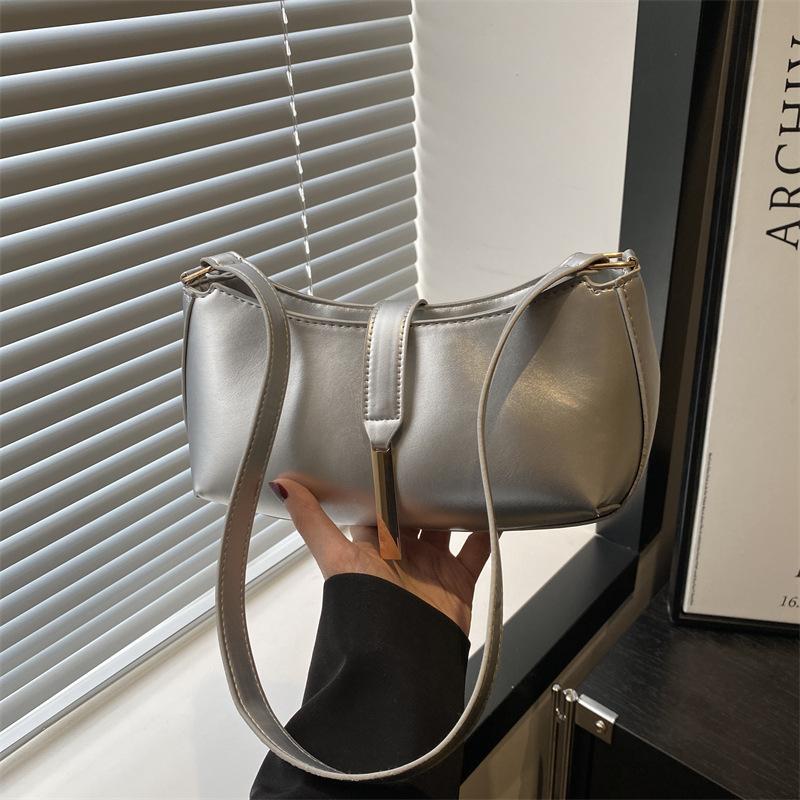 High Quality Solid Color Niche Underarm Shoulder Bag Fashion Temperament Casual Versatile Summer New Handbag