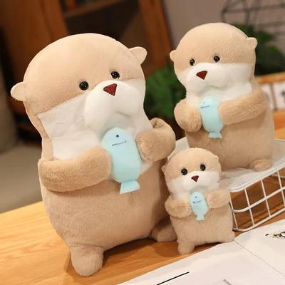 11/21/31cm Cute Cartoon Otter Plush Toys Baby Kids Cute Lovely Soft Stuffed Dolls for Christmas Holiday Birthday Gift