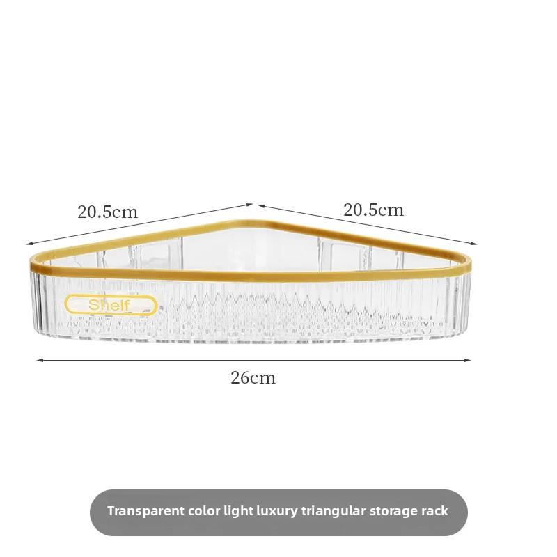 Acrylic Bathroom Shelves Transparent Shower Storage Holder Organizer No Drilling Wall Mounted Floating Bathroom Shampoo Shelf