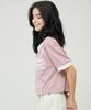 AWESOME STUDIO V-Neck Uniform Short Sleeve T-Shirt Indie Pink