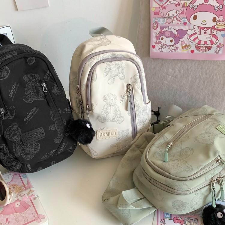 Schoolbag Mini Small School Bag College Students Fashion Casual Shoulders Men's and Women's Large Capacity Printed Travel Backpack Small School Bag