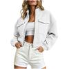Women's Zip Up Hoodie Loose Fit Long Sleeve Sweatshirt with Pockets Casual Fall Winter Jacket