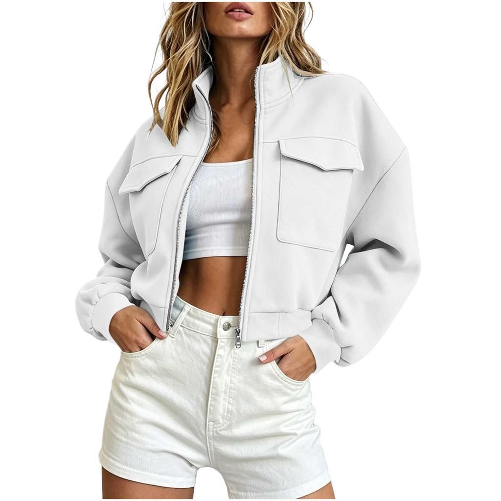 Women's Zip Up Hoodie Loose Fit Long Sleeve Sweatshirt with Pockets Casual Fall Winter Jacket