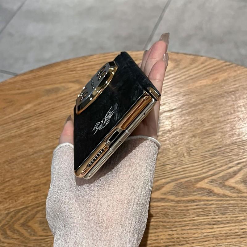 Foldable Matte Leather-Style Phone Case Mate X7 X6 With Electroplated Hinge Shockproof Magnetic
