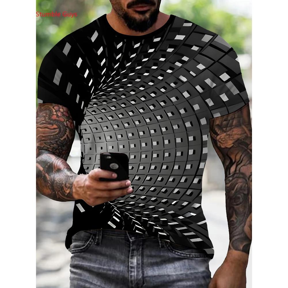 Summer quick drying printed men s street T-shirt 2XS