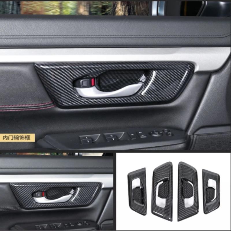 For Honda CRV CR-V C-RV 2017- ABS Carbonfiber Armrest  Window Swtich Cover Gear Shift Panle Air Outlet Steering Wheel Cover