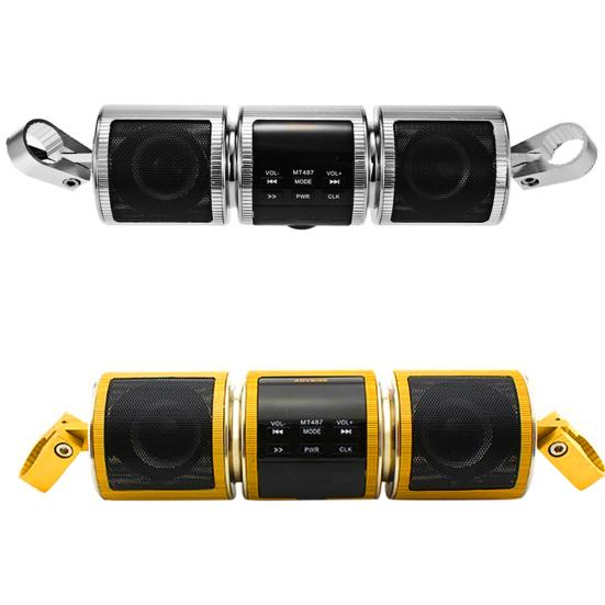Motorcycle Bluetooth-compatible MP3 Music Player Handlebar Audio Amplifier Stereo Speaker