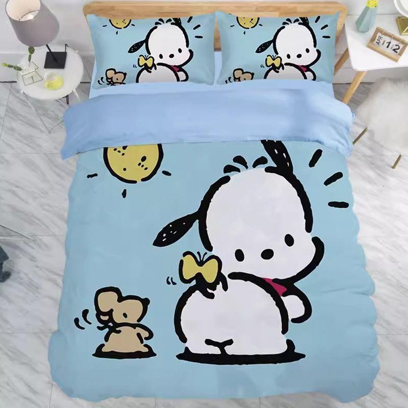 Pochacco Colorful Bedding Sets 3D Print Comforter Cover Bed Cover Duvet Cover Pillow Case 2-3 Pieces Sets Kids Adult Size