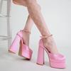 2025 Night Club CRYSTAL Women Pumps Shoes Fashion Platform Thick High Heel Ladies Sexy Stripper Party Sandals Footwear