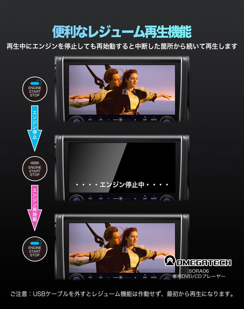 [Applicable to Aqua] OMEGATECH [Genuine Domestic Product] Car DVD Player,