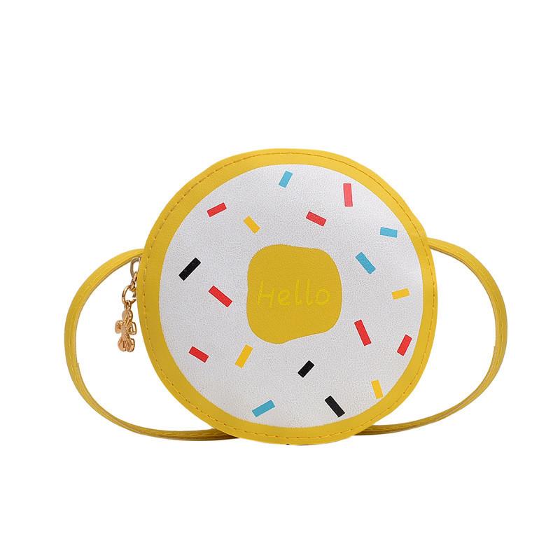 New Cartoon Doughnut Modelling Coin Purse Kawaii Children's Crossbody Bag Boy Girl Shoulder Bag Birthday Gift