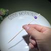 ZISIZ Decorative Bamboo Food Picks with Drill Bead