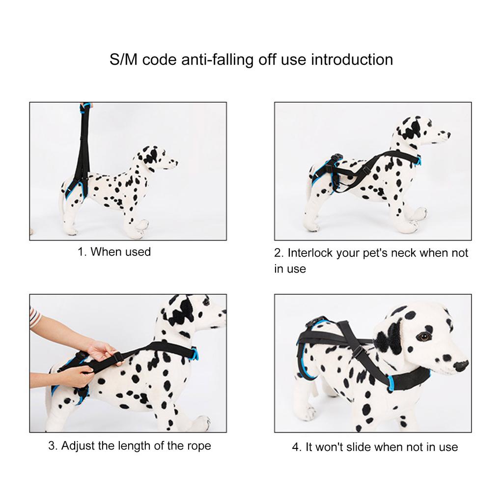 Portable Dog Sling Rope Dog Recovery Harnesses Comfortable Support Harnesses for Weak Rear Legs Walking Assistance