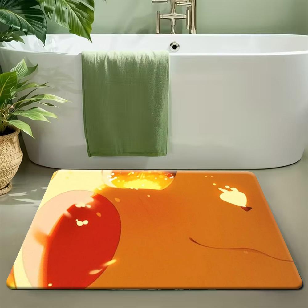 Pokemon Pikachu Summer Rice Field Print Non-slip Doormat Soft Floor Mat for Home Decor 40x60cm